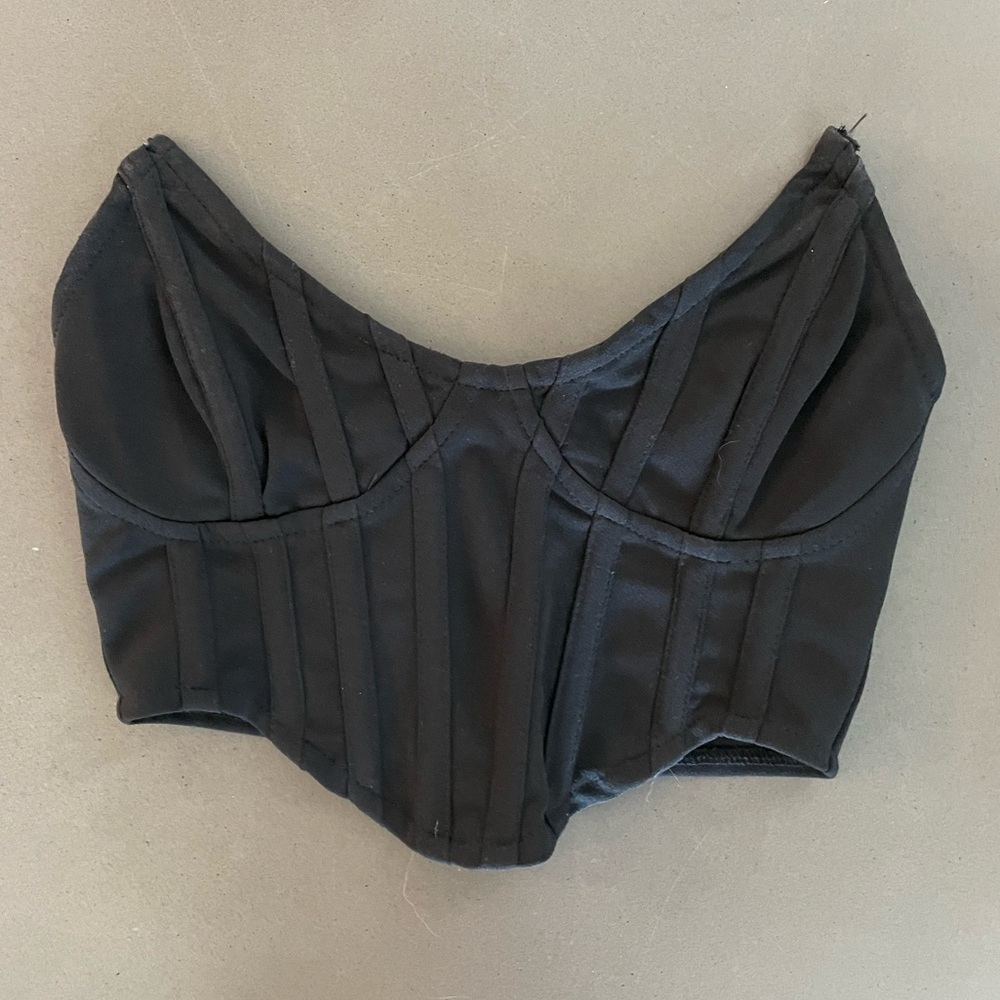 missguided black corset top